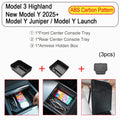 Center Console Organizer Tray for Tesla Model Y Juniper & Model 3 2025 Cup Holder Armrest Hidden Storage Box Drawer Accessories